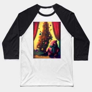 Christmas teddy bear under the tree Baseball T-Shirt